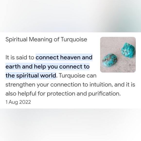 Silver Oval Turquoise Cabachon Ring - Picture 5 of 6